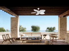 52 ′′ Dekoratif Tropikal Tavan Ventilatörü Hafif ABS balde sessiz dc motoru ile