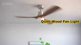 Işıklı Sessiz Ahşap Tavan Vantilatörü