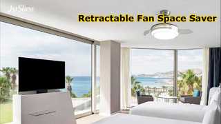 36 İnç Geri Çekilebilir Tavan Vantilatörü LED Işık