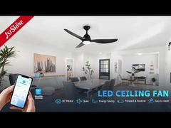 Mat Siyah 52" Tavan Vantilatörü Fısıltı Sessizliğinde DC Motor