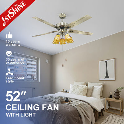 satın al 110V Metal Blade Tavan Ventilatörü Işıklı 52 Inç ve AC Motoru Çevrimiçi üretim