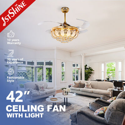 satın al Katlanabilir Bıçaklı LED Tavan Vantilatörü 42 İnç Altın/OEM, LED Işık ve Bıçaklarla Çevrimiçi üretim