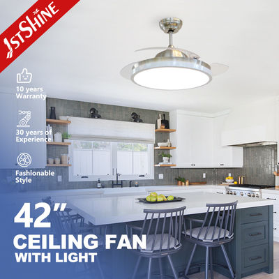 satın al Aydınlatma ve devreler tasarımı 42' Invertible Retractable Blades Ceiling Fan Light Çevrimiçi üretim
