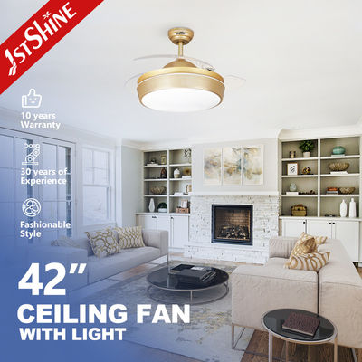 satın al Şeffaf Gizli Kılıflı LED Işıklı Tavan Ventilatörü Çevrimiçi üretim