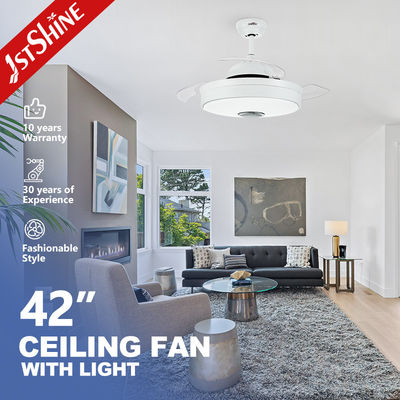 satın al WiFi Kontrolü 6 Hızlı 35W Gizli Blade ile geri çekilebilir fan ışığı Çevrimiçi üretim