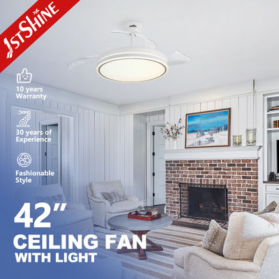 satın al 3 Renkli Katlanmış LED Tavan Ventilatörü Uzaktan Yönetim Akıllı Şamdanı Tavan Ventilatörleri Işıklarla Çevrimiçi üretim