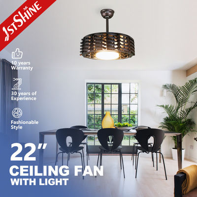 satın al 22 inç Altın 220 V 15W Bldc Enerji tasarrufu Bladeless Led Lighting Otel için tavan fanı Çevrimiçi üretim