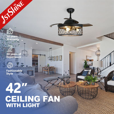 satın al Siyah Renkli Gizli Kanatlı ve LED Işıklı 1stshine Tavan Vantilatörü Özel Tasarım Çevrimiçi üretim