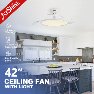 satın al Ultra ince akıllı LED tavan fan ışığı 3 renk LED ışığı Beyaz Modern Çevrimiçi üretim