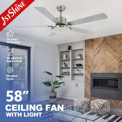 satın al Akıllı Ev 58 inçlik tavan fanı 5 MDF bıçağı ve uzaktan kumanda 3 renkli LED ışığı ile Çevrimiçi üretim