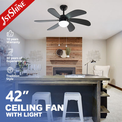 satın al 42 Inch LED Tavan Ventilatörü 6 Balck MDF Blades Çevrimiçi üretim