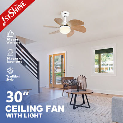 satın al Dekoratif Küçük LED Tavan Ventilatörü Modern 6 Ahşap Blade Akıllı Uzaktan Kumanda Çevrimiçi üretim