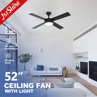 satın al 4* MDF Blades Dekoratif LED Tavan Ventilatörü Siyah Finish DC Motor Enerji tasarrufu Çevrimiçi üretim