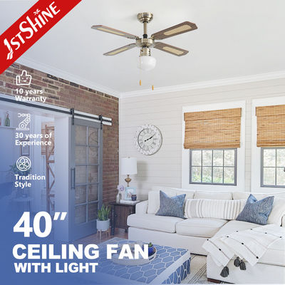 satın al CE Geleneksel Dekoratif AC Tavan Ventilatörü Çekil Zinciri 4 MDF Blades Çevrimiçi üretim