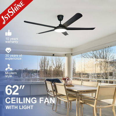 satın al 62 İnç Siyah Plastik Modern LED Tavan Vantilatörü Pervanesi Dc Motor 3 Renk 52.4W Çevrimiçi üretim