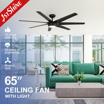 satın al Büyük Dimming Led Siyah Büyük Hava Akışı Modern Tavan Fanları Led Işıklarla 7 Abs Blades Çevrimiçi üretim