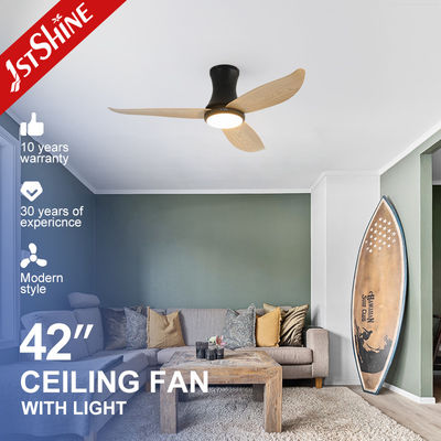 satın al ABS Blade Flush Mount Ceiling Fan With Light 6 Speed Remote Control Çevrimiçi üretim