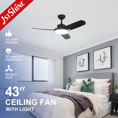 satın al Modern 43 inçlik siyah LED tavan fanı sessiz motor ve klima fonksiyonu ile Çevrimiçi üretim