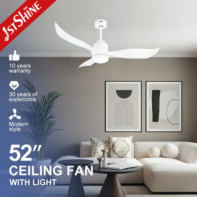 satın al Modern Tasarım 220V Lüks Beyaz ABS Blades Uzaktan Kumanda LED Tavan Fan Performansı Çevrimiçi üretim