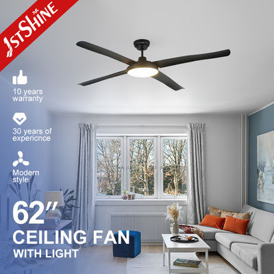 satın al Modern Siyah LED Tavan Vantilatörü 4 ABS Kanatlı Enerji Tasarruflu DC Motor Çevrimiçi üretim