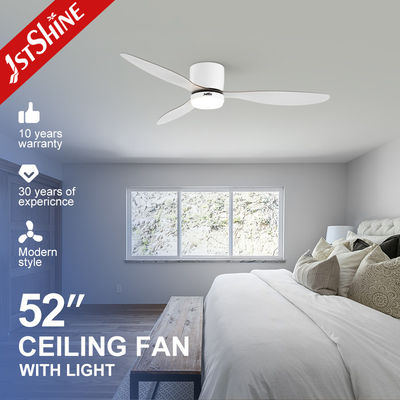 satın al 52 Inç Doğal Rüzgar LED Tavan Ventilatörü Uzaktan Kumanda Alan tasarrufuyla Beyaz ABS Kılıçları Çevrimiçi üretim