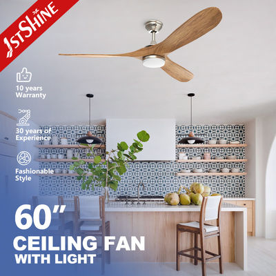 satın al 60 inç LED tavan fan lambası şamdanı kombinasyon aydınlatma katı ahşap bıçak Çevrimiçi üretim