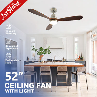 satın al 52 İnç 5 Hızlı LED Tavan Vantilatörü Işıkları, 15cm Askı Uzunluğu ve Dimmer Desteği Çevrimiçi üretim