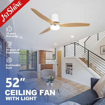 satın al 52 inç ahşap bıçaklı LED Işıklandırma Tavan Ventilatörü Uzaktan Kumanda Anahtar Stili Çevrimiçi üretim