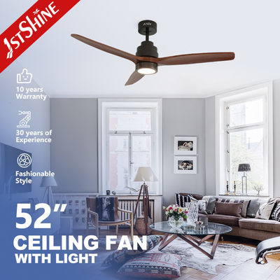 satın al Natural Wood Blade AC Inverter Remote LED Ceiling Fan For Home Hotel Çevrimiçi üretim