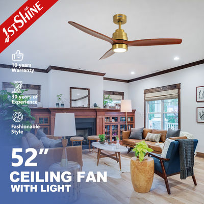 satın al 10- 1stshine LED Ceiling Fan with Gold Luxury Solid Wood and Adjustable LED Lighting Çevrimiçi üretim