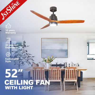 satın al Remote Control 52 Inch Solid Wood LED Ceiling Fan with Light and Decorative LED Design Çevrimiçi üretim