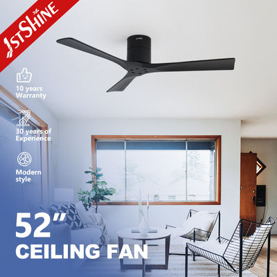 satın al 3 bıçaklı Siyah Ahşap Tavan Ventilatörü DC Motor Uzaktan Kumandala Şık Tasarım Çevrimiçi üretim