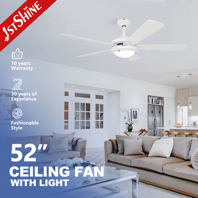 satın al 52 inç beyaz tavan fanı LED ışığı ve çekme zinciri 1stShine Çevrimiçi üretim