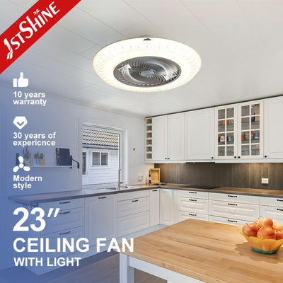 Bladeless 23 Inches Bedroom Fan With Light Quiet Dc Motor Low Noise Timing Smart