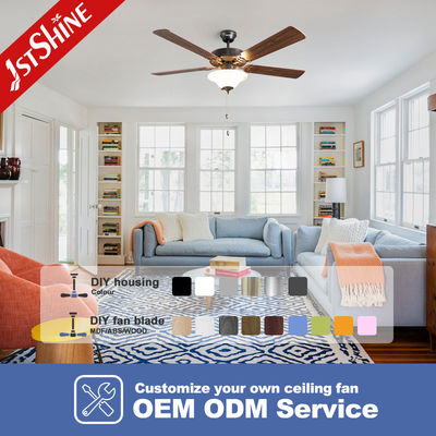 İyi bir fiyat. Retro Tavan Fan Trend Yeni 5 MDF Blades With Lights Geleneksel Çekme Zinciri çevrimiçi