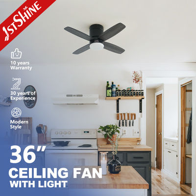 1stshine LED Tavan Vantilatörü ve Işığı Küçük 36 inç Gömme Montaj Geri Dönüşümlü MDF Kanatlar