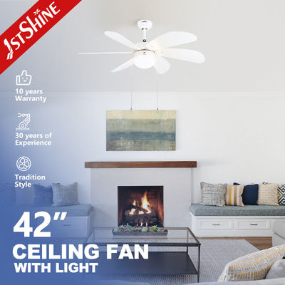Klasik Tarz 1stshine Tavan Vantilatörü Işığı, Çekme Zinciri Anahtarı ve MDF Kanatlarla