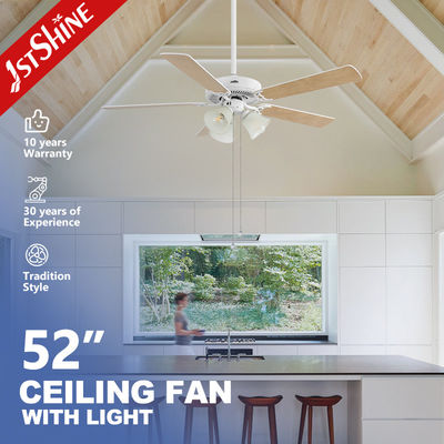 1stshine Ceiling Fan with Light Pull Chain 230V AC 5 MDF Blades in Mulit Colors/OEM