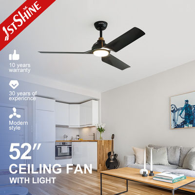 ETL Certificate 1stshine LED Ceiling Fan in Black Color with Remote Metal ABS Material
