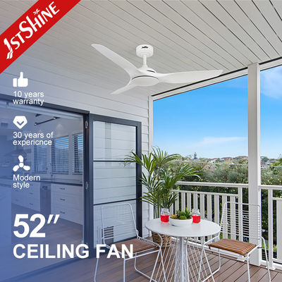 İyi bir fiyat. Akıllı Uzaktan Denetimli Tavan Ventilatörü Ak Modern Ev için 52 Inç Beyaz Plastik Kılıçlar çevrimiçi