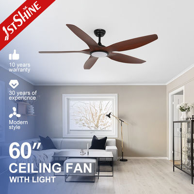 oturma odası Şık 52 Inch LED Tavan Ventilatörü ABS Blade Body LED Lamp Air Cooler