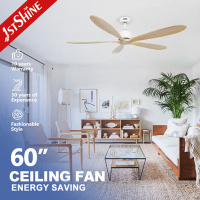 60 inç 5 ahşap bıçaklı tavan fanı 5 hızlı DC motoru ile