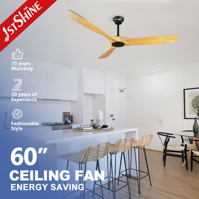 İyi bir fiyat. 2022 Gelişleri 60 Inch Brushed Nickel DC Motor Lüks Katı Ahşap Tavan Fan 6 Hızlı çevrimiçi