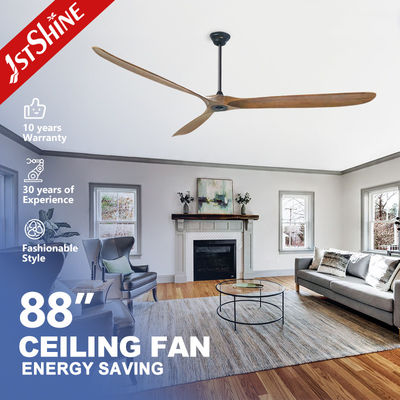 Elektrik Gücü Kaynağı 220V DC Motor 88 Inch Smart Uzaktan Kumandalı Ahşap Tavan Ventilatörü