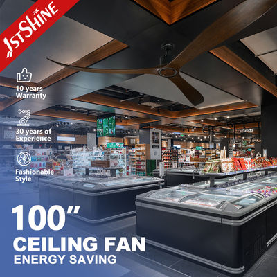 İyi bir fiyat. Toplantı Odası 100 İnç Tavan Vantilatörü, Uzaktan Kumandalı, 35W Güç ve Ahşap Kanatlar çevrimiçi