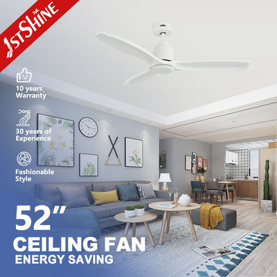 Uzakdan kumandalı DC motoru ile modern beyaz kapalı katı ahşap tavan fanı