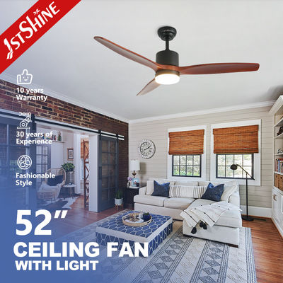 Işık 3 Bıçaklı Ac Tersinir Motorlu Oldukça Led Fan Işığı ile Masif Ahşap Tavan Vantilatörü