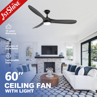 LED Ceiling Fan with Light 1stshine Indoor Black Solid Wood DC Quiet Motor Remote