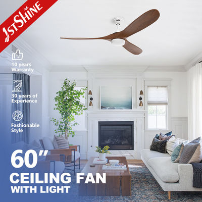 1stshine Hotel Decorative LED Ceiling Fan with Dimmable Lighting and Wood Blades