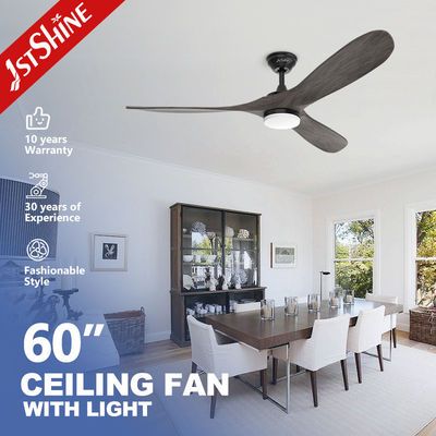 Indoor Wood Blades Ceiling Fan Silent Dc Motor 6 Speed Remote Control Low Noise